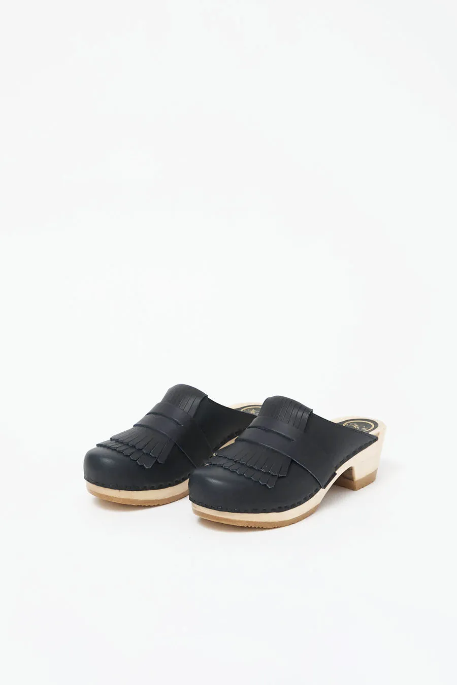 No.6 Kiltie Clog on Mid Heel in Indigo sold by No. 6 product image thumbnail 3