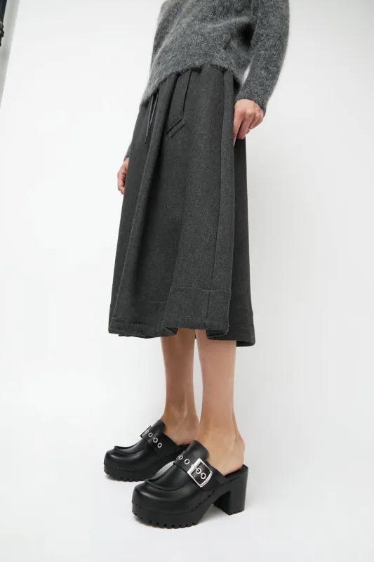 No.6 Martine Clog on High Tread in Jet on Black Base sold by No. 6