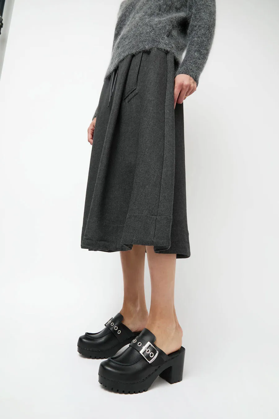 No.6 Martine Clog on High Tread in Jet on Black Base sold by No. 6