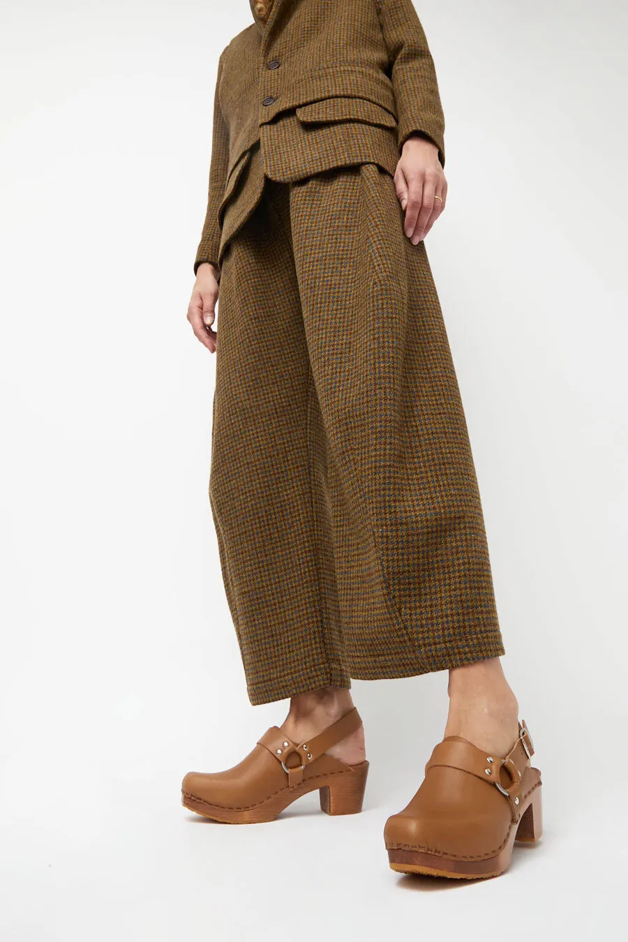 No.6 Arlo Clog on Square Toe Mid Heel in Palomino on Pecan Base sold by No. 6 product image thumbnail 4