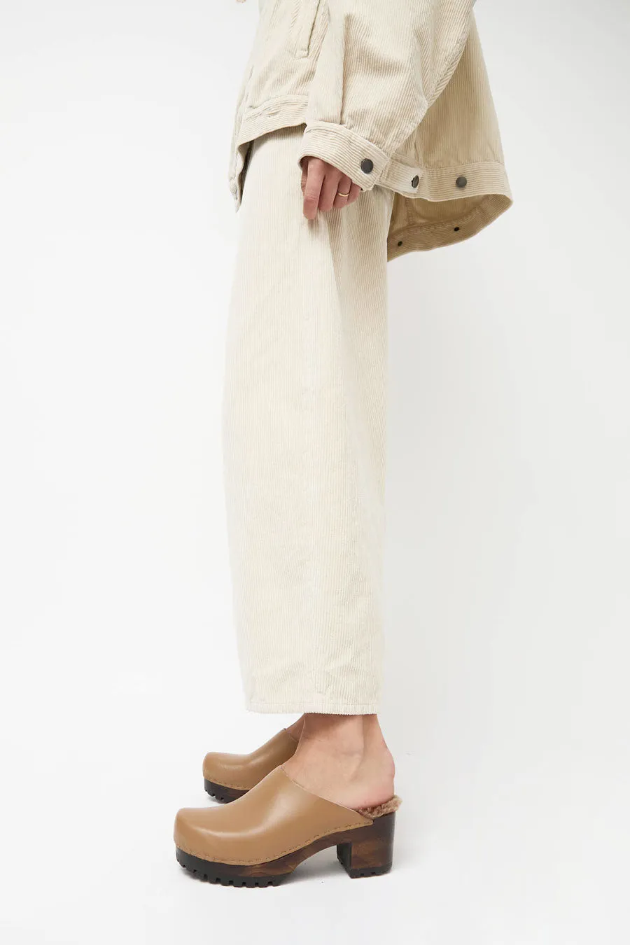 No.6 Liza Clog on Mid Tread in Khaki with Brown Brisa Shearling on Cocoa Base sold by No. 6 product image thumbnail 4