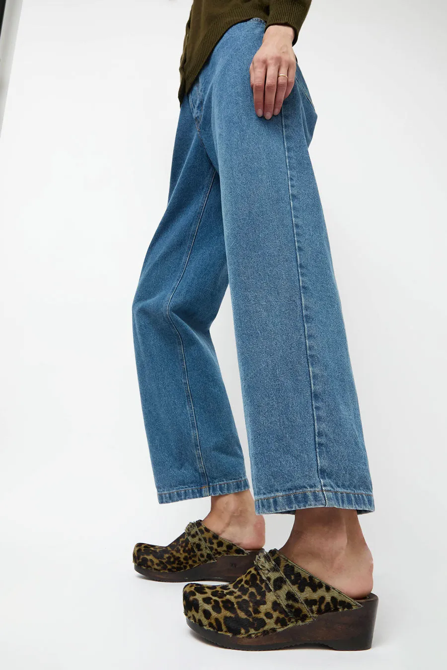 No.6 Bridget Clog on Mid Wedge in Camo Leopard Pony on Cocoa Base sold by No. 6 product image thumbnail 2