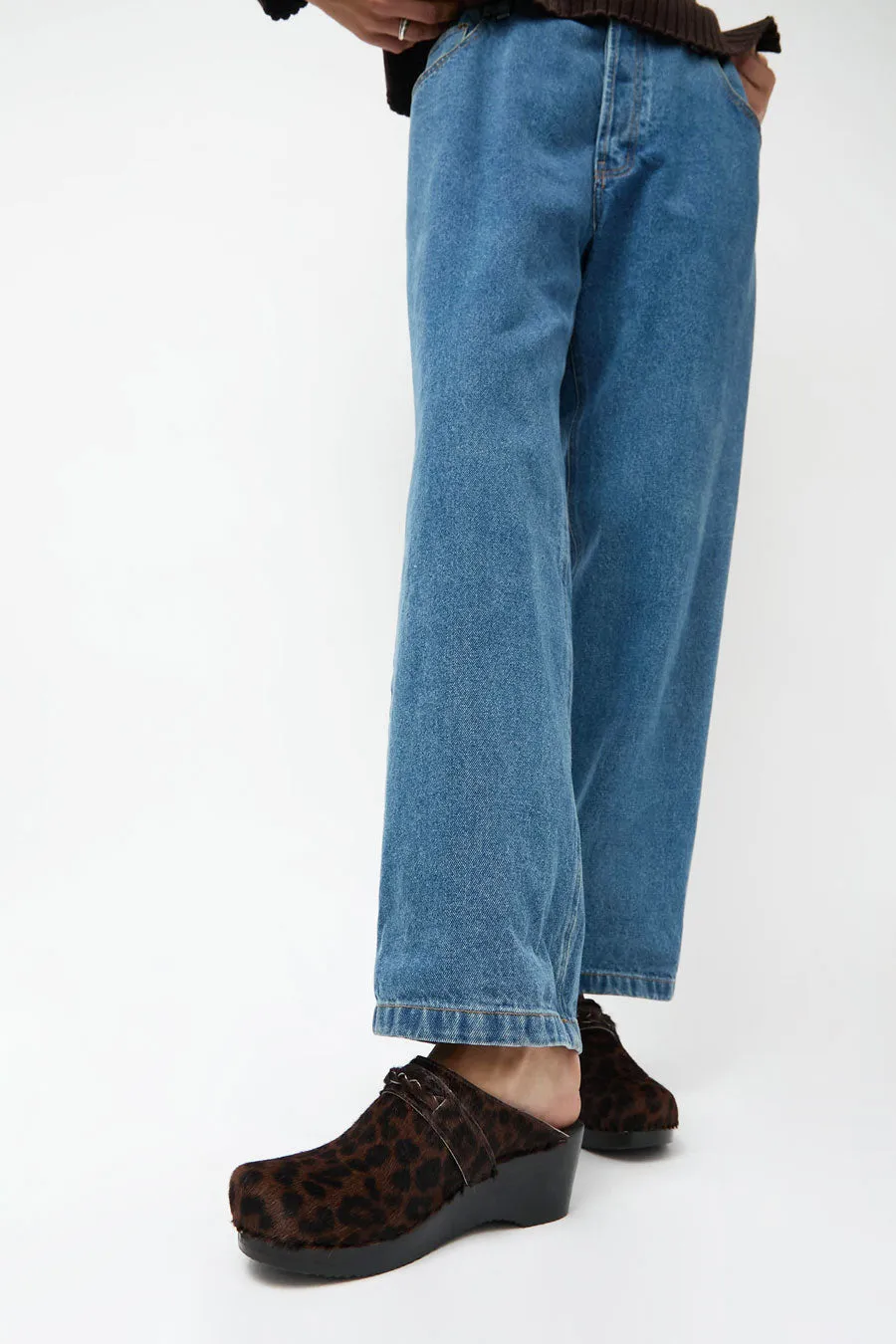 No.6 Bridget Clog on Mid Wedge in Espresso Pony on Black Base sold by No. 6 product image thumbnail 4