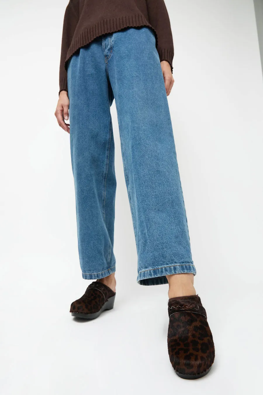 No.6 Bridget Clog on Mid Wedge in Espresso Pony on Black Base sold by No. 6 product image thumbnail 2