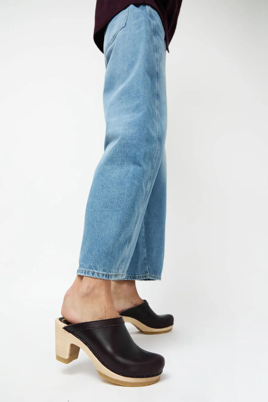 No.6 Old School Clog on High Heel in Black Cherry sold by No. 6 product image thumbnail 4