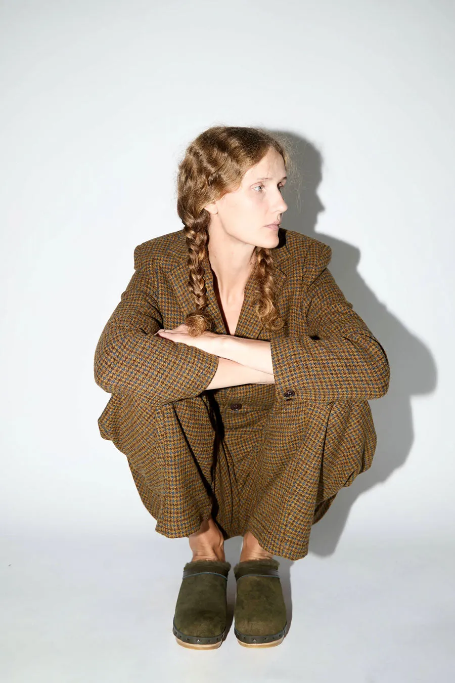 No.6 Dakota Shearling Clog on Mid Heel in Olive sold by No. 6 product image thumbnail 5