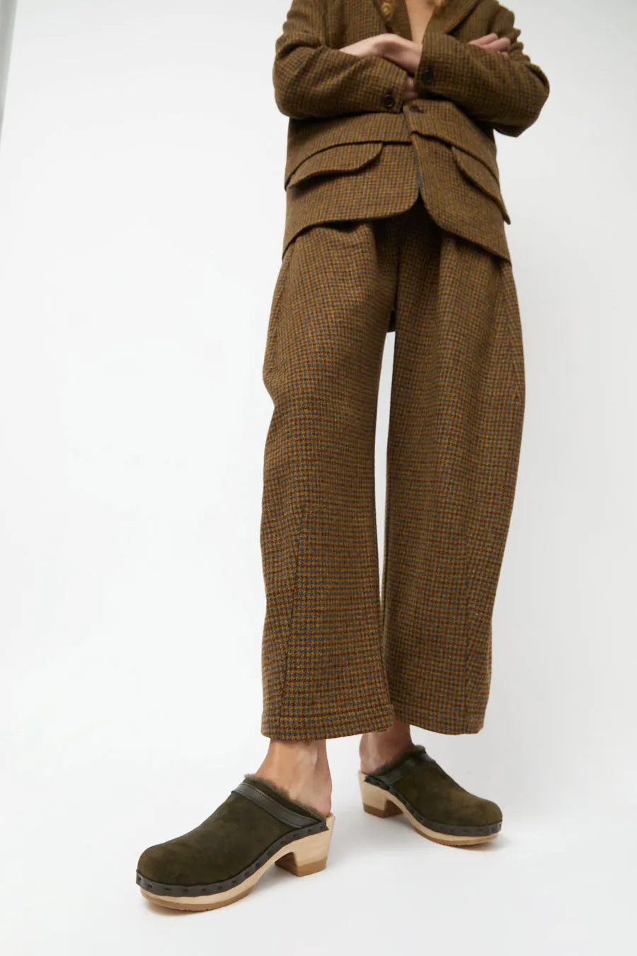 No.6 Dakota Shearling Clog on Mid Heel in Olive sold by No. 6 product image thumbnail 2