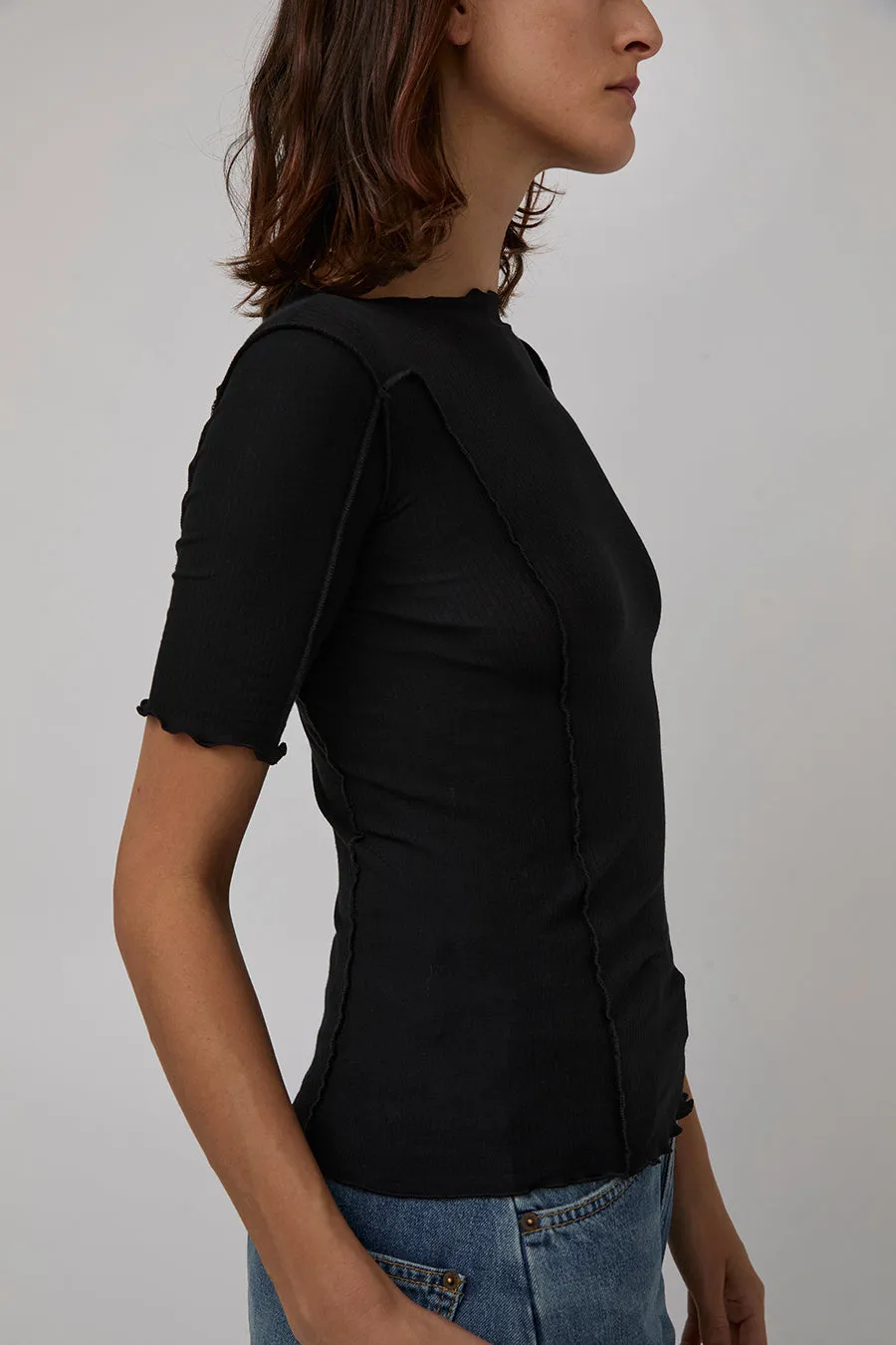 Baserange Omato Short Sleeve Top in Black sold by No. 6 product image thumbnail 2