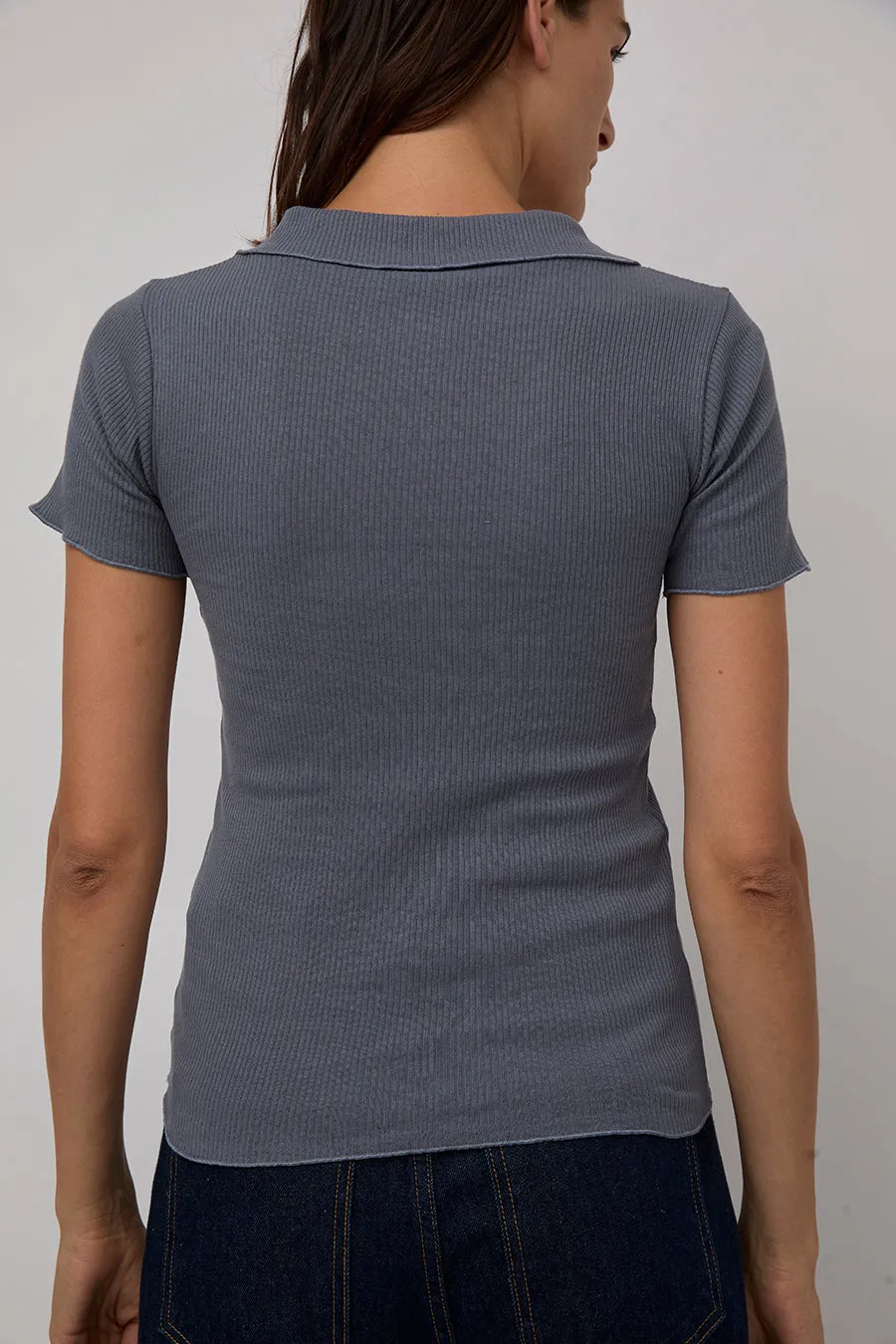 Baserange Iso Top in Dark Denim sold by No. 6 product image thumbnail 5