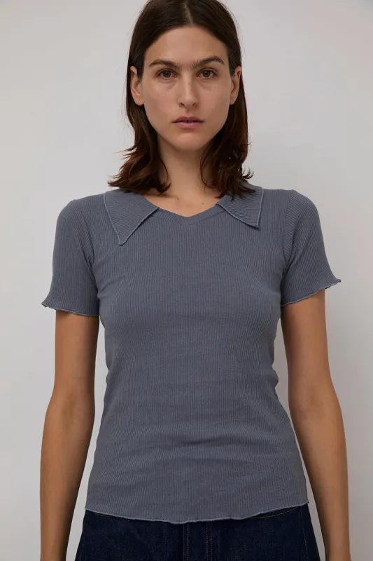 Baserange Iso Top in Dark Denim sold by No. 6