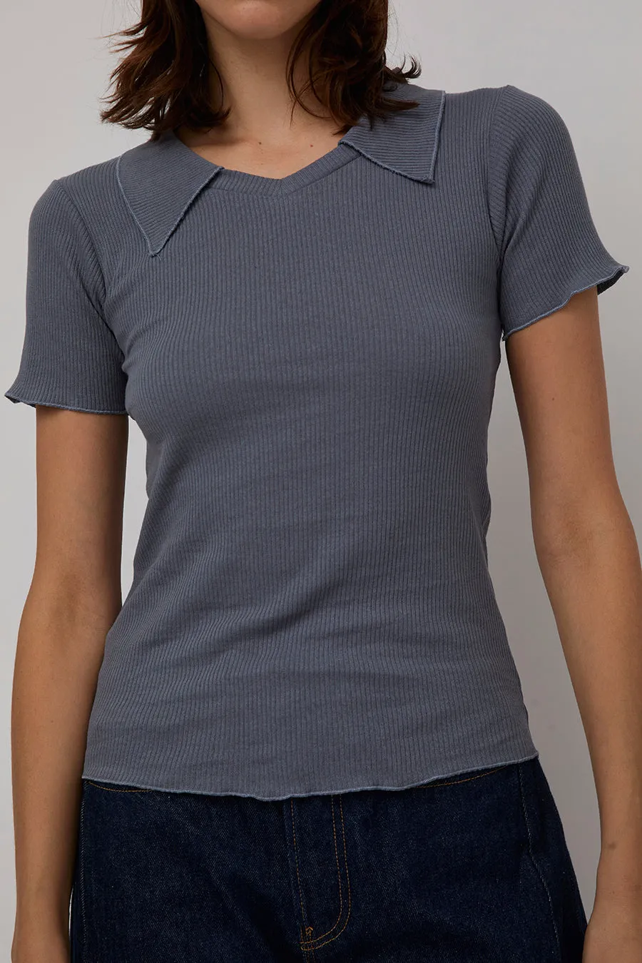 Baserange Iso Top in Dark Denim sold by No. 6 product image thumbnail 3