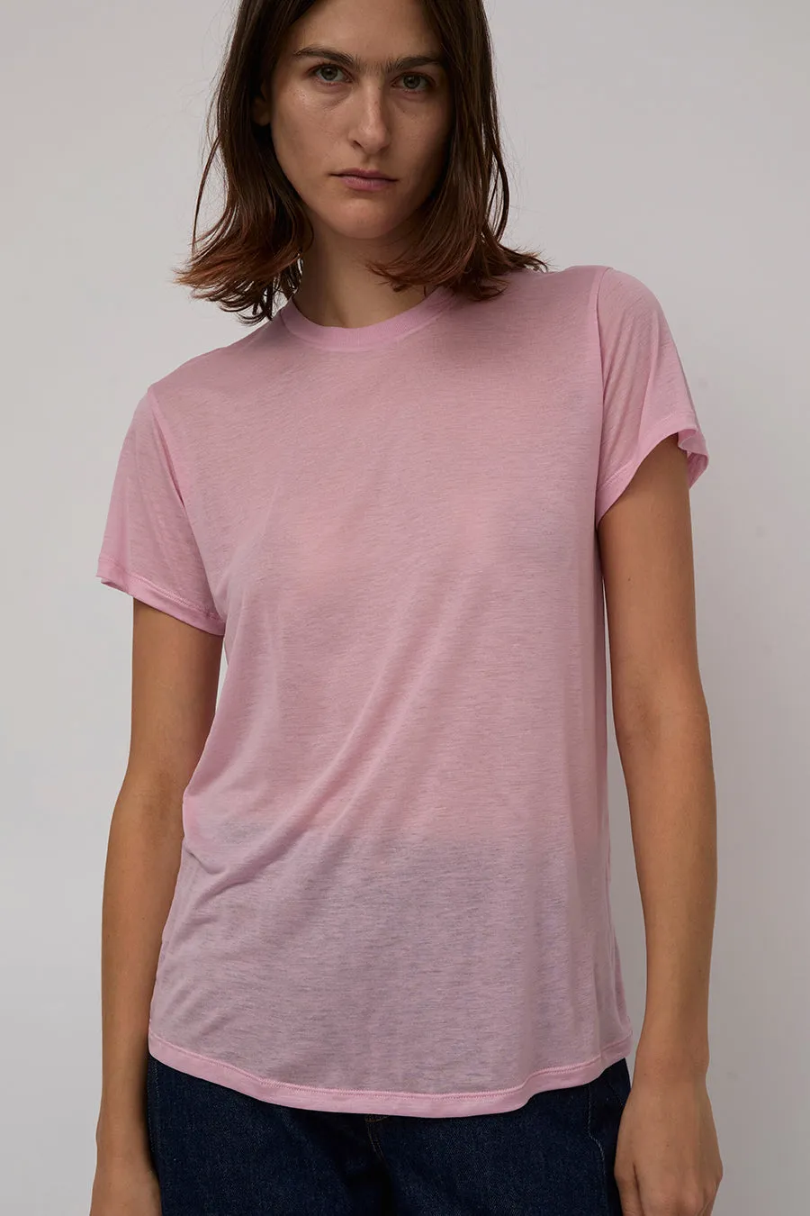 Baserange Tee Shirt in Doro Pink sold by No. 6