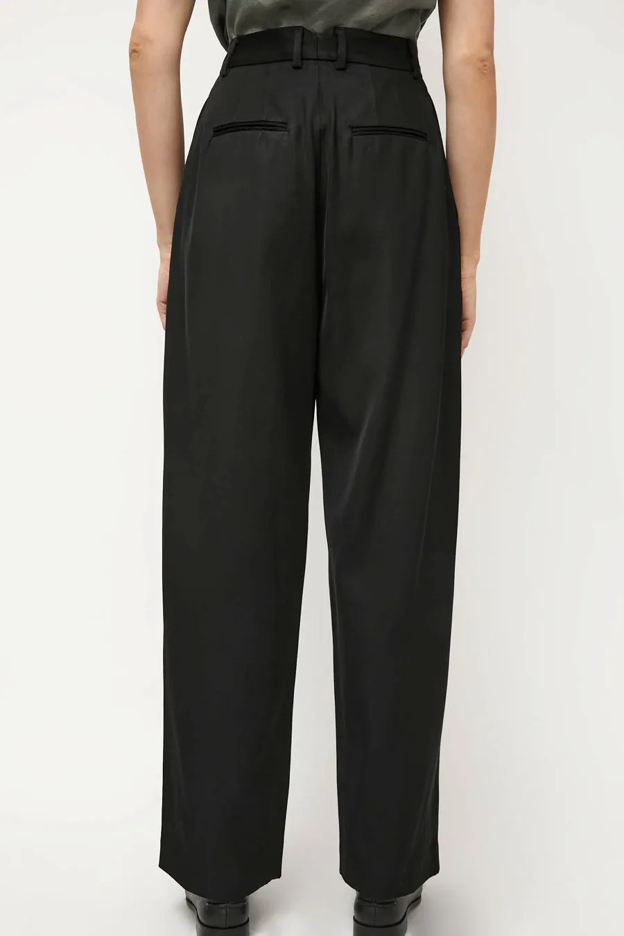 NOMIA Wide Leg Pleated Trouser in Black sold by No. 6 product image thumbnail 5