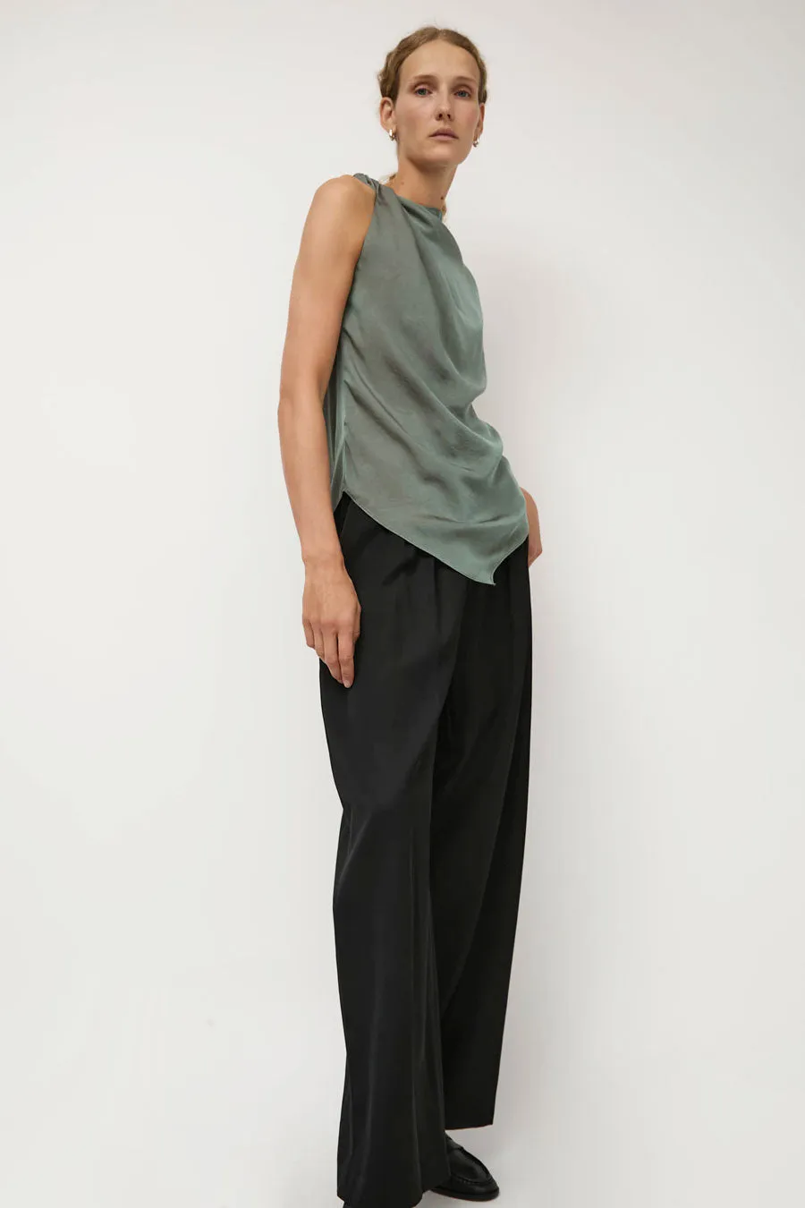 NOMIA Wide Leg Pleated Trouser in Black sold by No. 6 product image thumbnail 2