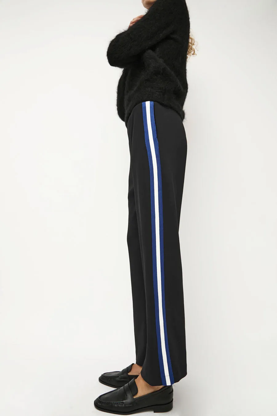 NOMIA Woven Stripe Track Pant in Black sold by No. 6 product image thumbnail 5
