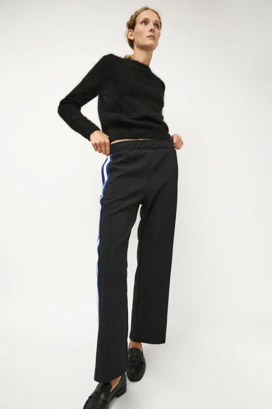 NOMIA Woven Stripe Track Pant in Black sold by No. 6