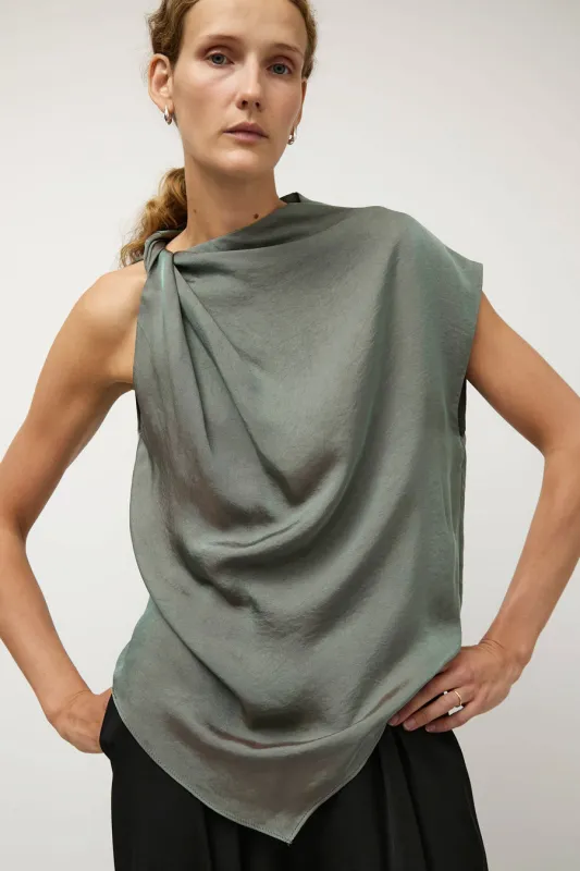 NOMIA Twist Shoulder Top in Dusk made by No. 6