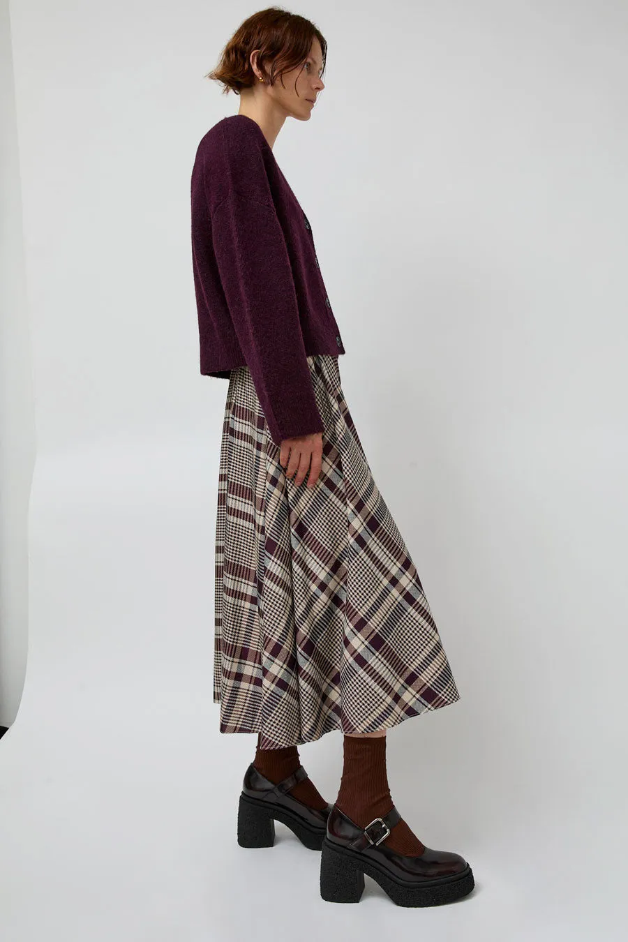 No.6 Lee Skirt in Burgundy Plaid sold by No. 6 product image thumbnail 5
