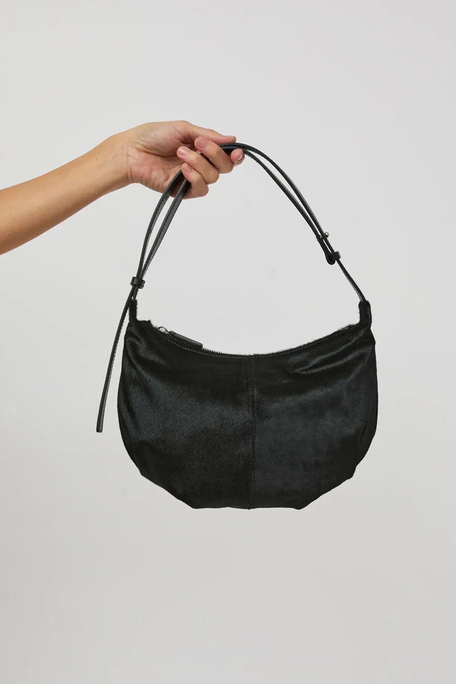Nothing Written Calf Hair Shoulder Mini Bag in Furry Black sold by No. 6 product image thumbnail 2