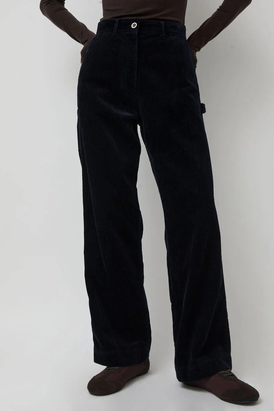 Nothing Written Corduroy Carpenter Pants in Dark Navy sold by No. 6 product image thumbnail 3