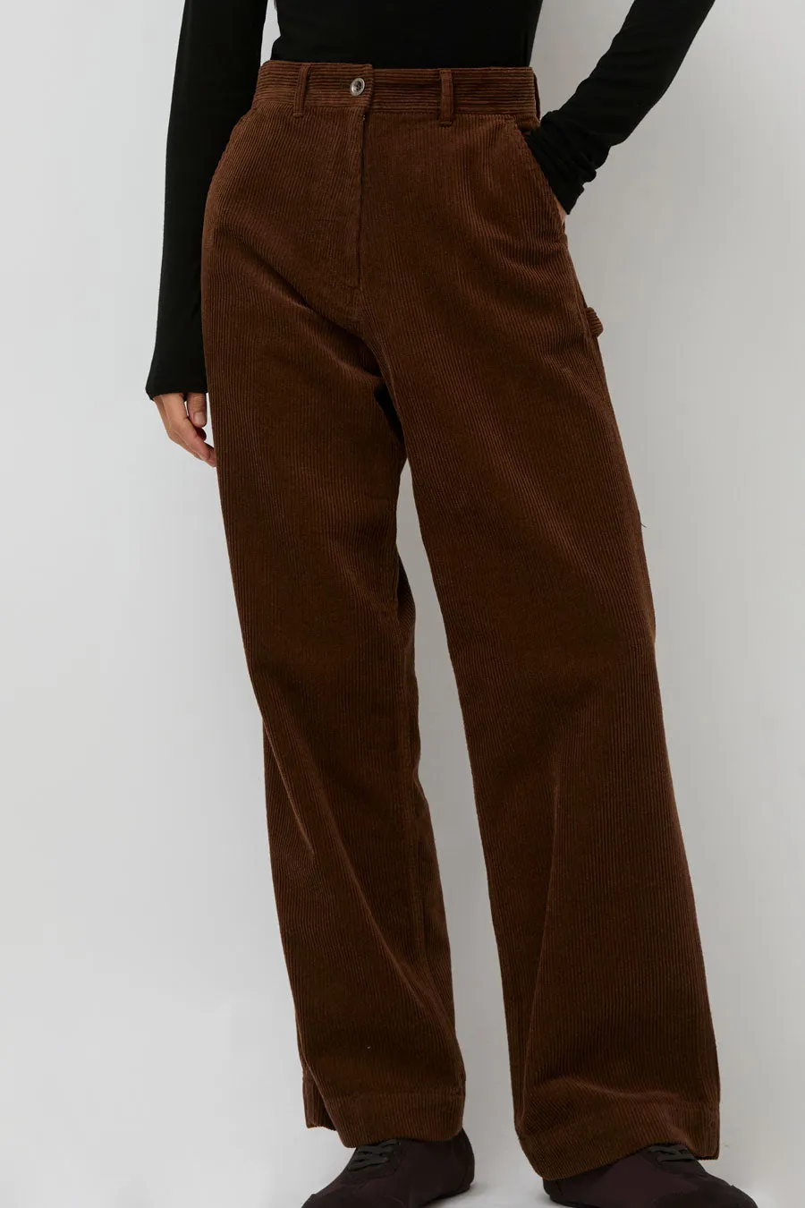 Nothing Written Corduroy Carpenter Pants in Dark Brown sold by No. 6 product image thumbnail 3