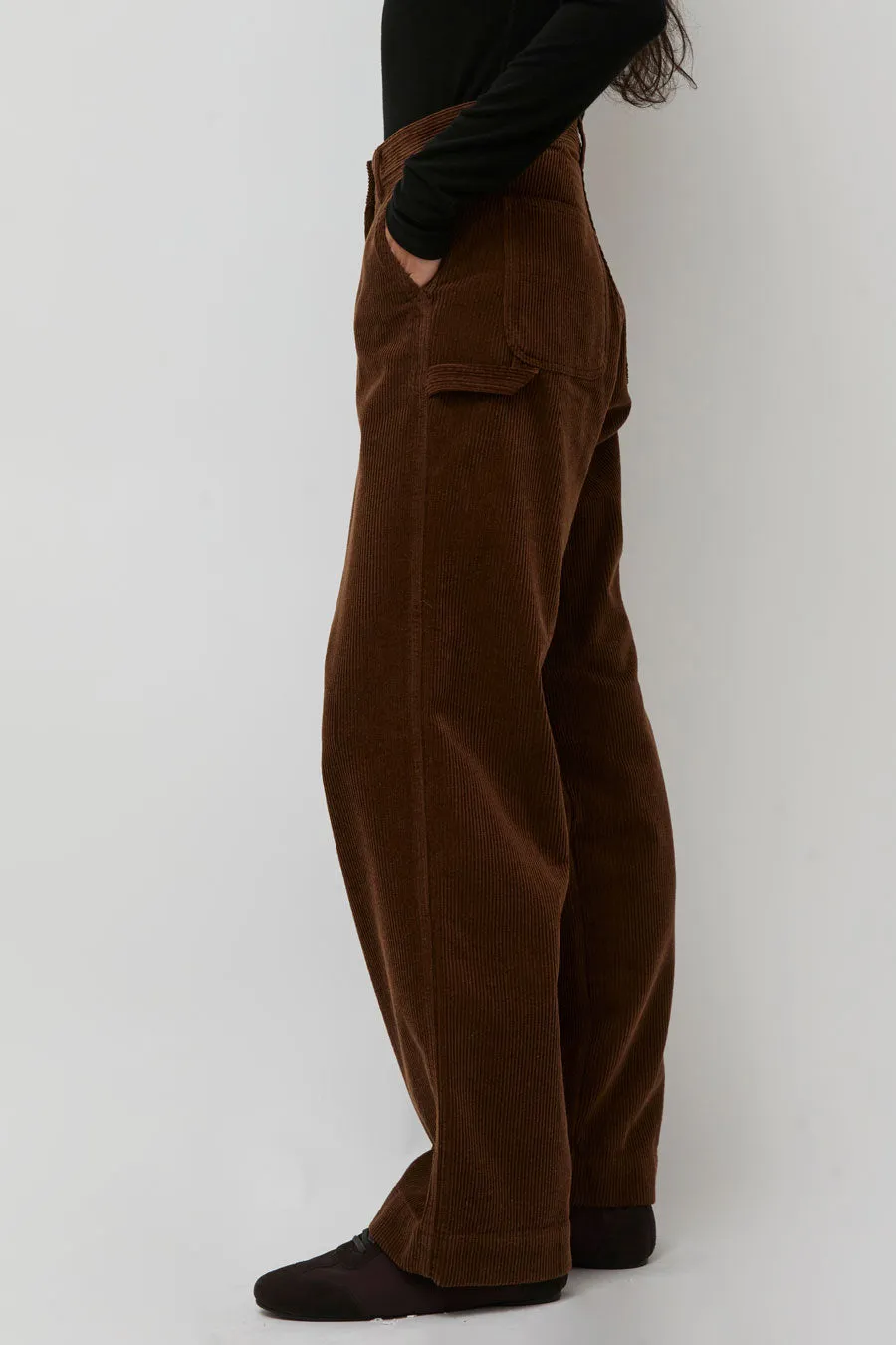 Nothing Written Corduroy Carpenter Pants in Dark Brown sold by No. 6 product image thumbnail 2