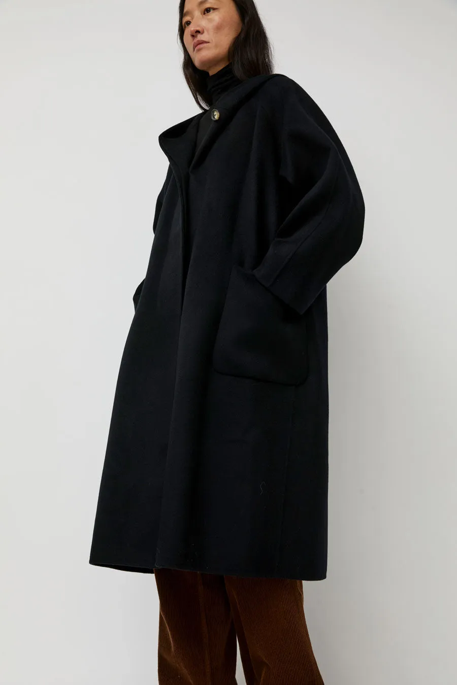 Nothing Written Keiko Hoodie Coat in Black sold by No. 6 product image thumbnail 2