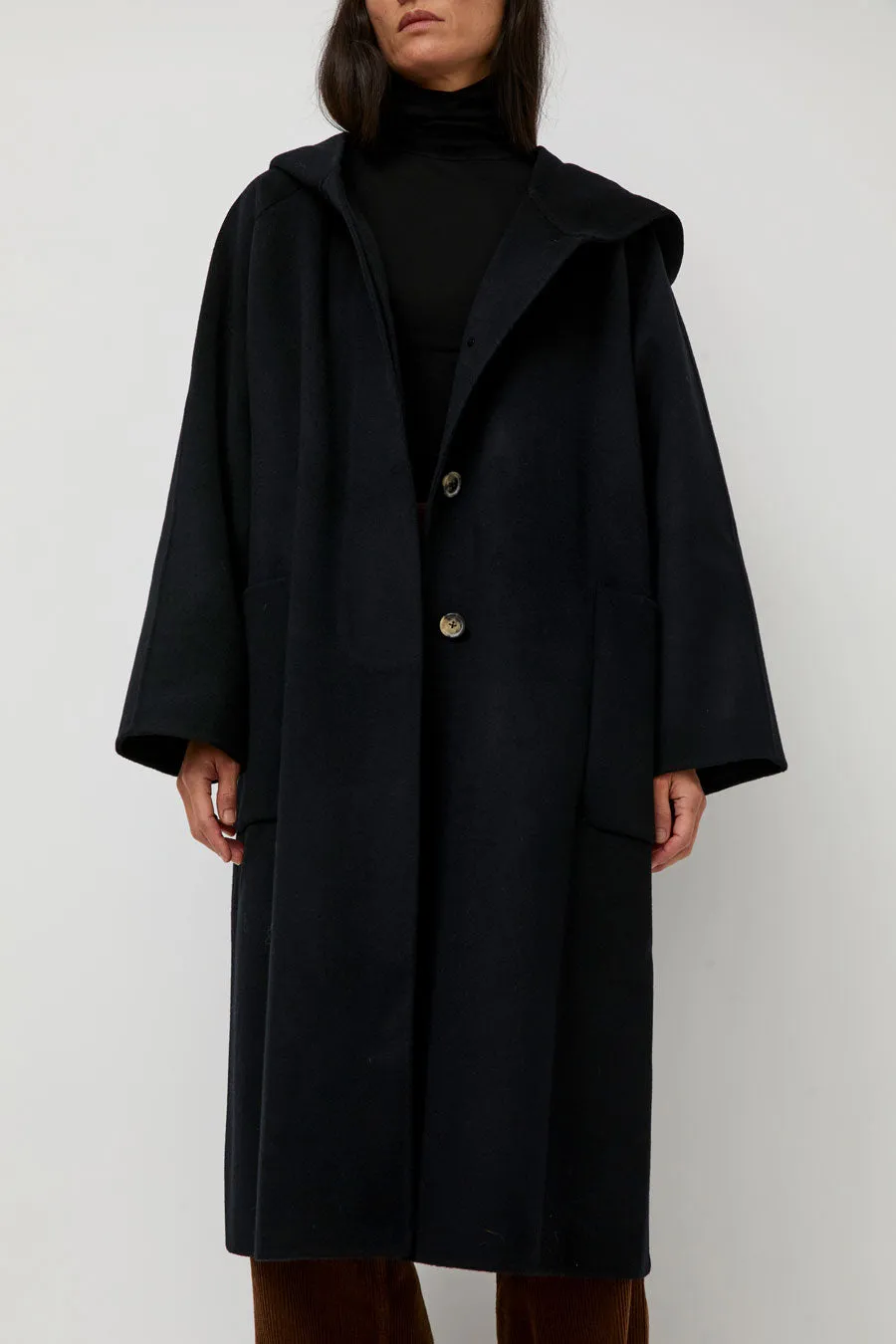 Nothing Written Keiko Hoodie Coat in Black sold by No. 6 product image thumbnail 3