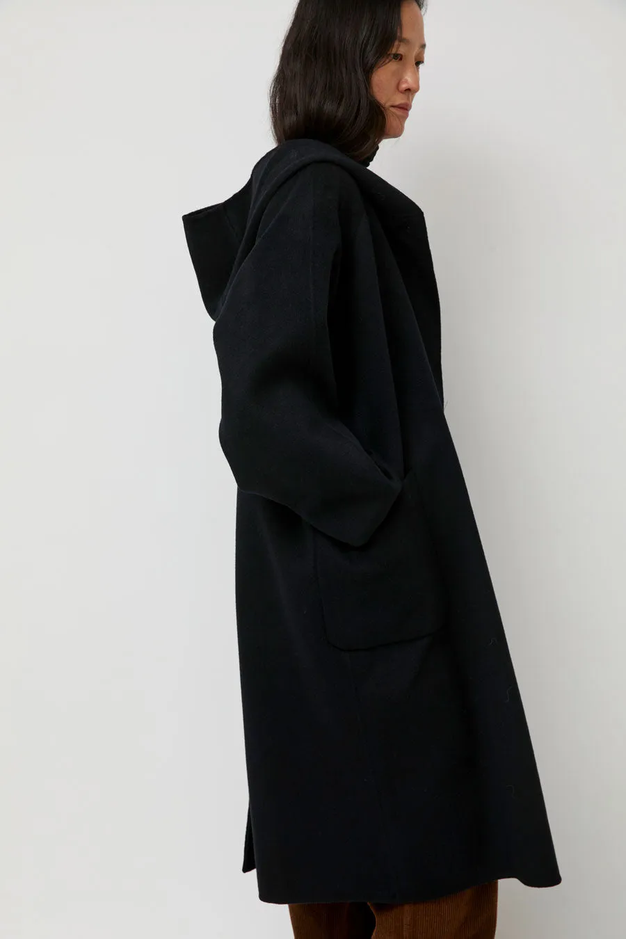 Nothing Written Keiko Hoodie Coat in Black sold by No. 6 product image thumbnail 5