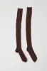 Baserange Overknee Socks in Orta Brown sold by No. 6