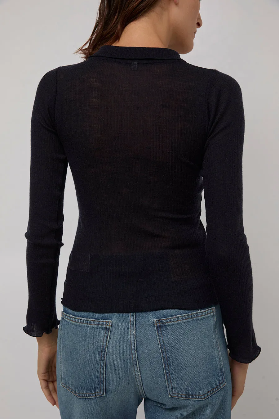 Baserage Dual Long Sleeve Tee in Murano Navy sold by No. 6 product image thumbnail 5