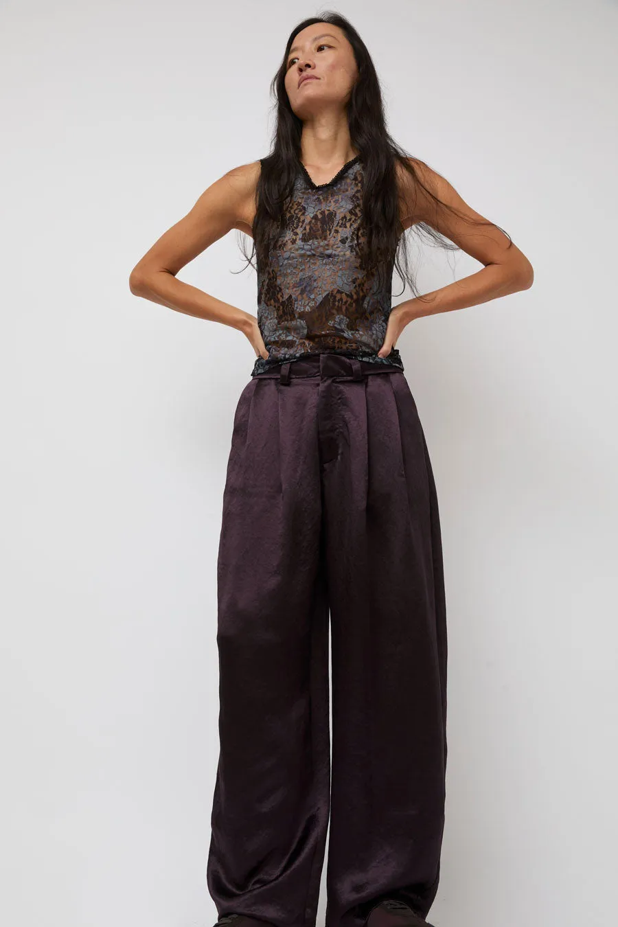 Collina Strada Catchfly Trouser in Chocolate sold by No. 6