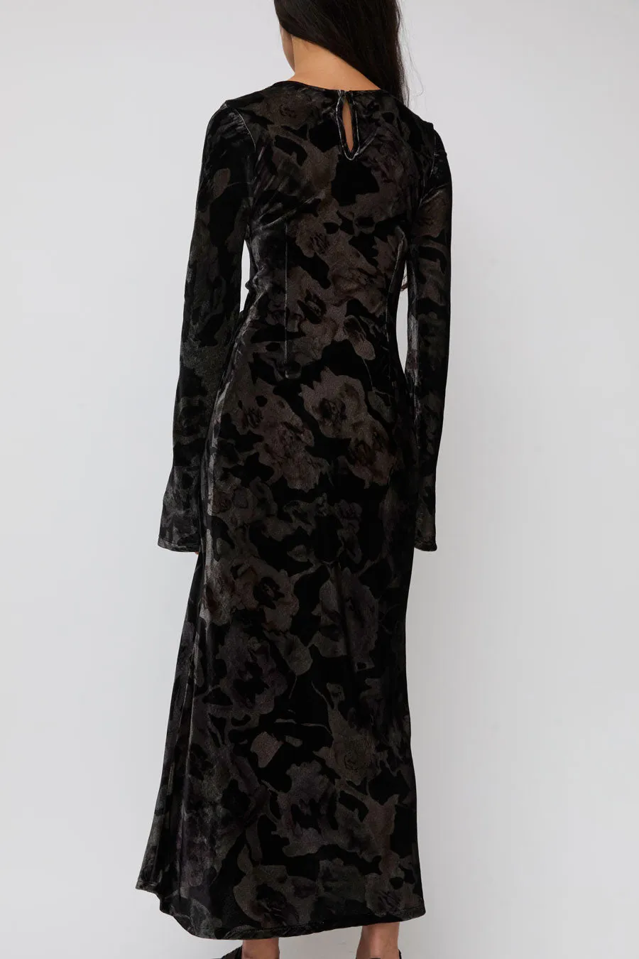 Collina Strada Yuri Dress in Black Watercolor Roses sold by No. 6 product image thumbnail 2