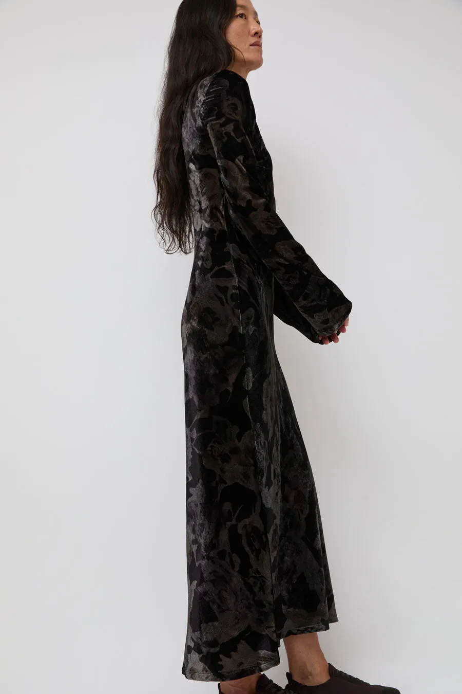 Collina Strada Yuri Dress in Black Watercolor Roses sold by No. 6 product image thumbnail 5