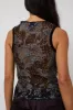 Collina Strada Lace Dachi Top in Black Watercolor Roses sold by No. 6