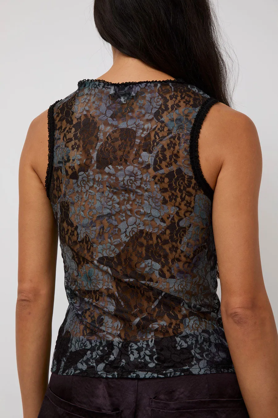 Collina Strada Lace Dachi Top in Black Watercolor Roses sold by No. 6 product image thumbnail 5