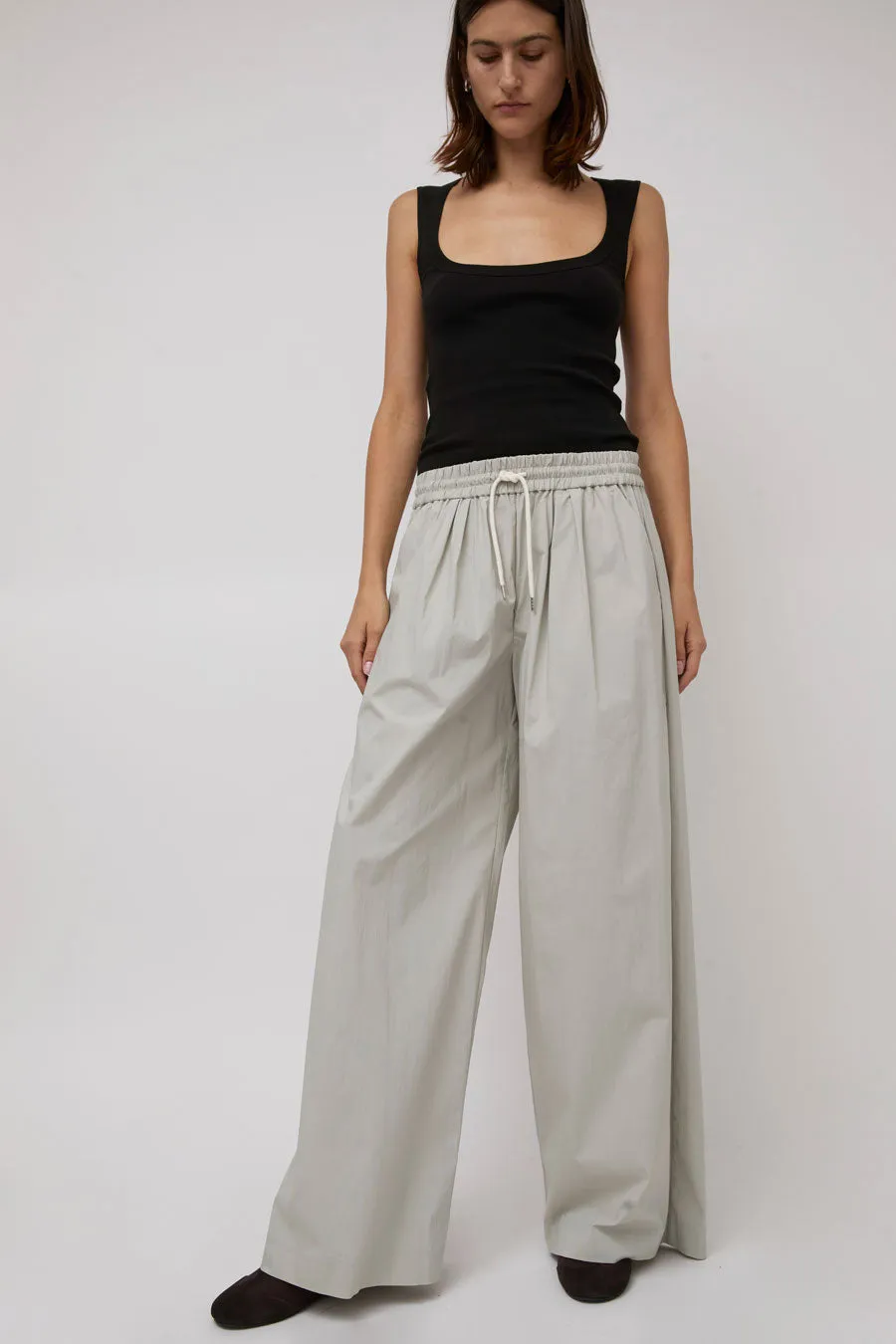 St. Agni Everyday Drawstring Pants in Silver sold by No. 6