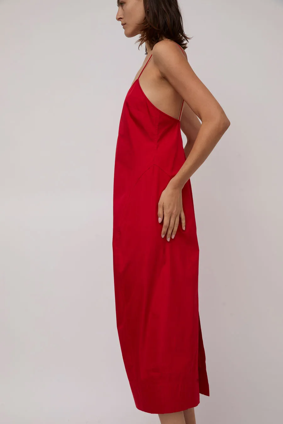 St. Agni Paper Taffeta Cocoon Dress in Red sold by No. 6 product image thumbnail 2