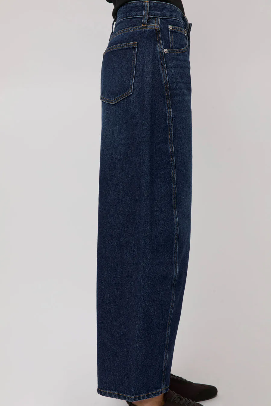 St. Agni Mid Rise Ballon Jeans in Dark Indigo sold by No. 6 product image thumbnail 4