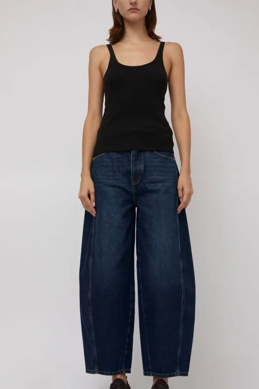 St. Agni Mid Rise Ballon Jeans in Dark Indigo sold by No. 6