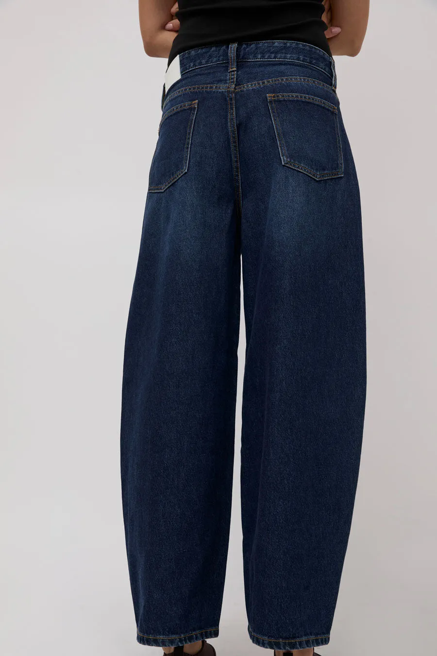 St. Agni Mid Rise Ballon Jeans in Dark Indigo sold by No. 6 product image thumbnail 5