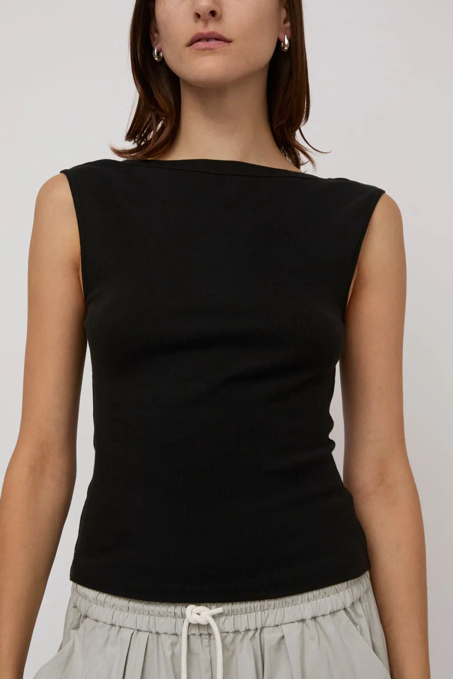 St. Agni Organic Cotton Ballerina Top in Jet Black sold by No. 6 product image thumbnail 4