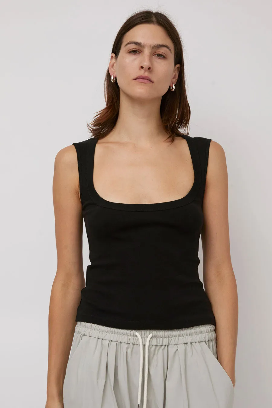 St. Agni Organic Cotton Ballerina Top in Jet Black sold by No. 6 product image thumbnail 2