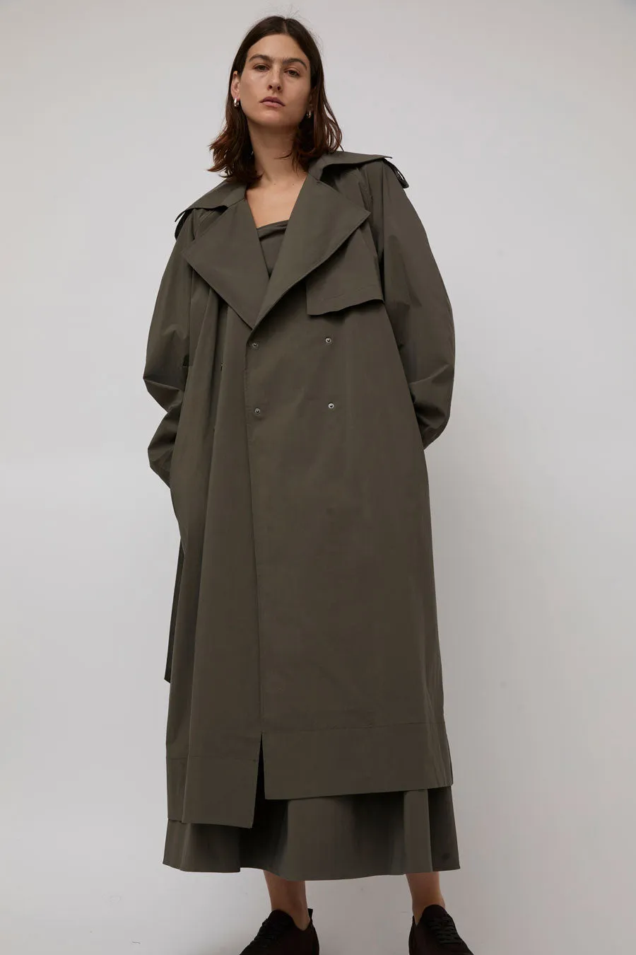 St. Agni Relaxed Trench in Khaki sold by No. 6