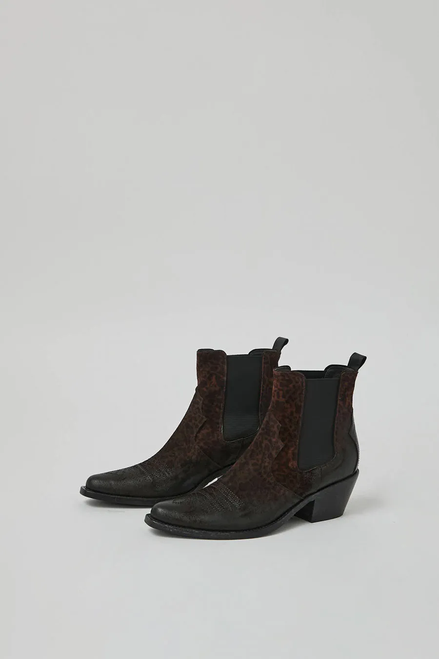No.6 Pull on Low Western Boot in Dark Leopard sold by No. 6 product image thumbnail 2