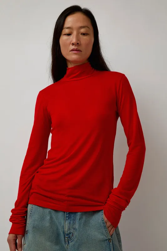 Sayaka Davis Mockneck Tee in Red sold by No. 6