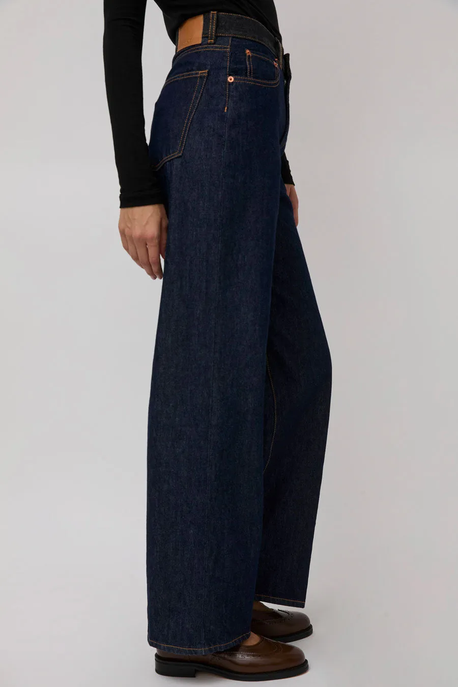 6397 Wide Jean in Raw Rinsed with Contrast WB sold by No. 6 product image thumbnail 2