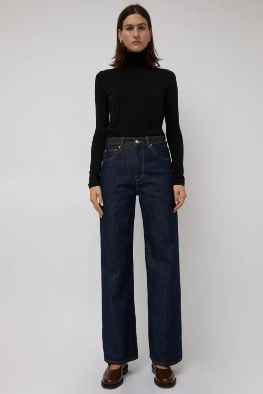 6397 Wide Jean in Raw Rinsed with Contrast WB sold by No. 6