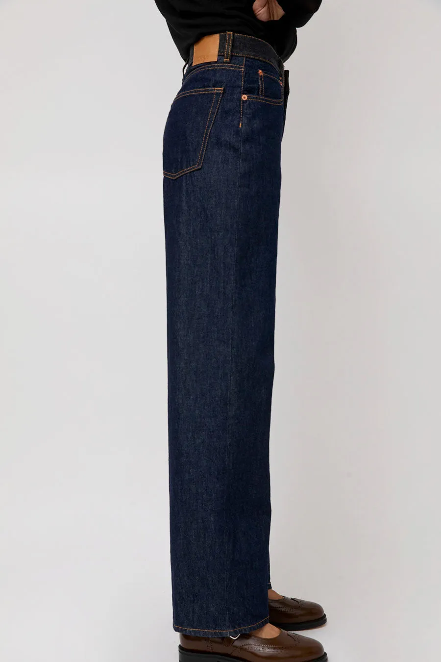 6397 Wide Jean in Raw Rinsed with Contrast WB sold by No. 6 product image thumbnail 5