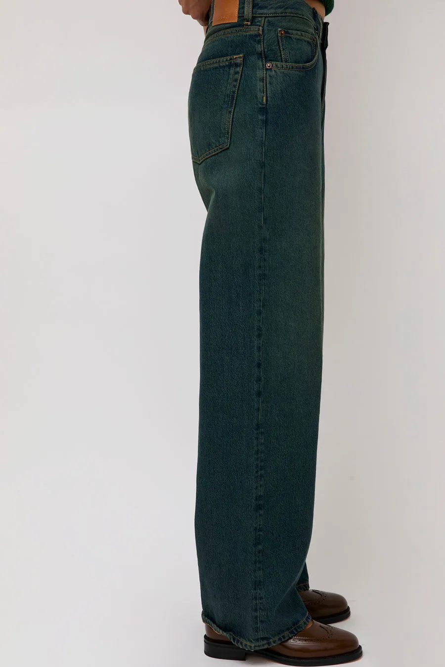 6397 Wide Jean in Teal Overdye sold by No. 6 product image thumbnail 4